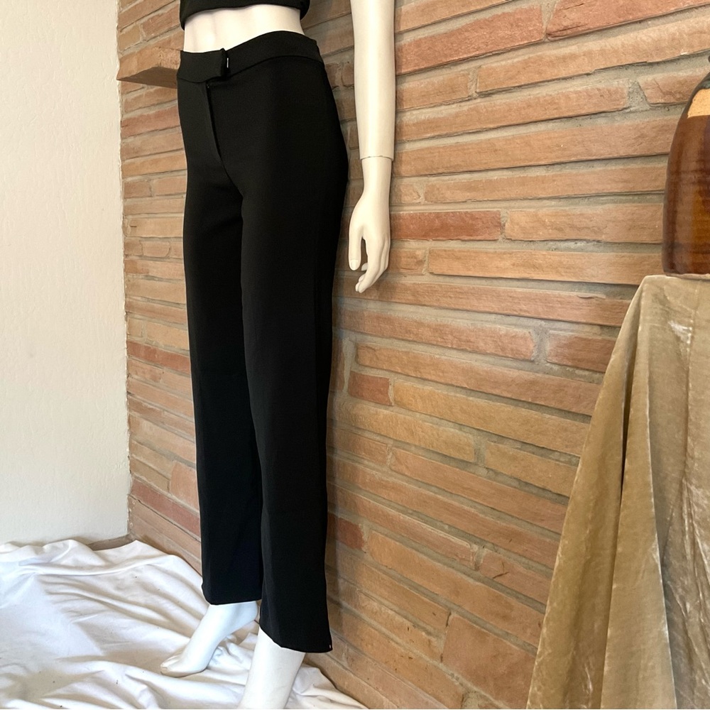 Sooki Vintage Flat Front Black Slacks Size Medium (runs Small)